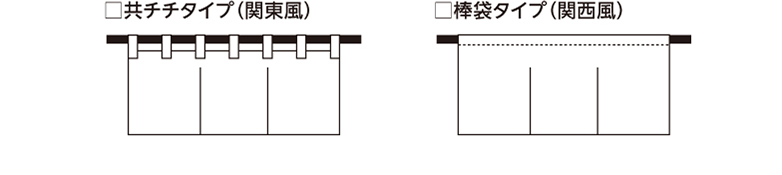 □共チチタイプ（関東風） □棒袋タイプ（関西風） 